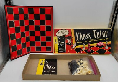 Vintage Chess Tutor Board Game E.S. Lowe Complete! Original Learn to Play Easy