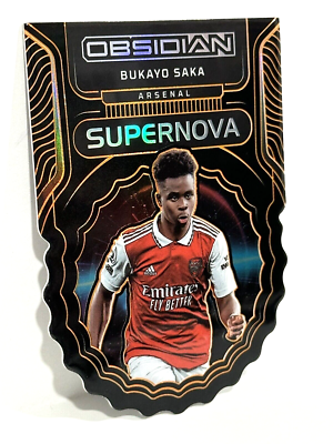 2022-23 Panini Obsidian Die-Cut SuperNova Arsenal Bukayo Saka 