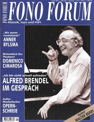 Fono Forum 1/2001 Brendel, Berry, Tosca, Cimarosa, Bylsma, Al di Meola, Sugden