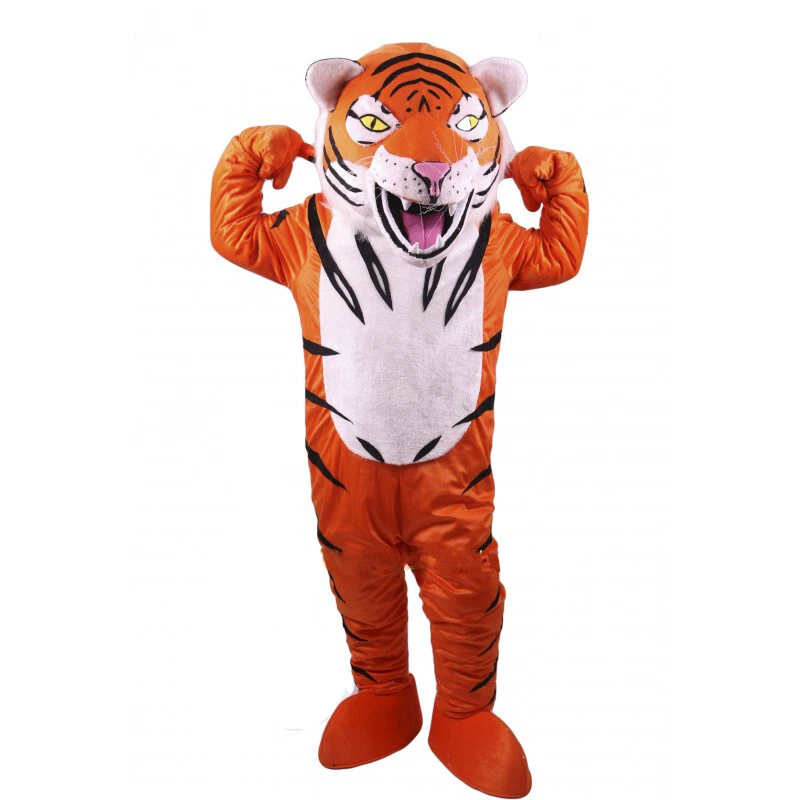 Бенгальский тигр взрослый талисман костюм красные туфли Хэллоуин платье косплей - Изображение 3 из 4