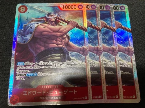 V2 ONE PIECE Card Game  Paramount War OP02 004 SR Edward Newgate