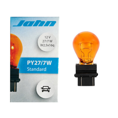 3 Stück US Typ 12V 27/7W PY27/7W W2.5x16q Amber Glühlampe Kunststoffsockel  J89w