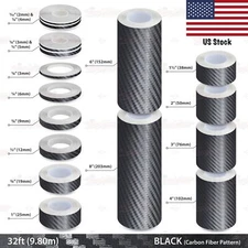 Roll Vinyl Pinstriping Pin Stripe Line Adhesive Tape Sticker CARBON FIBER BLACK
