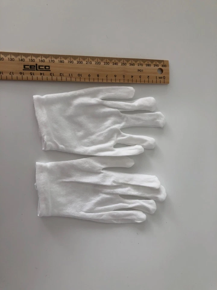 Girl Children Kids Party Dance Prom Ball Costume Cotton SHORT WHITE Gloves 3-14Y - Image 4 of 4