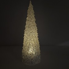 21" Illuminated Glistening Tree w/ Clear  Color Morph Lights Frost by Valerie