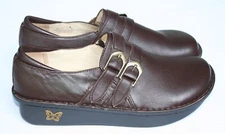 Alegria Alli Cacao Brown Leather Slip On Prof. Shoes NWOB - Sz 40 / 9 US