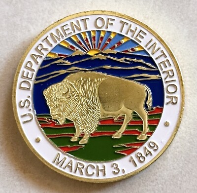 U.S. Government Agency Department of Interior Challenge Coin