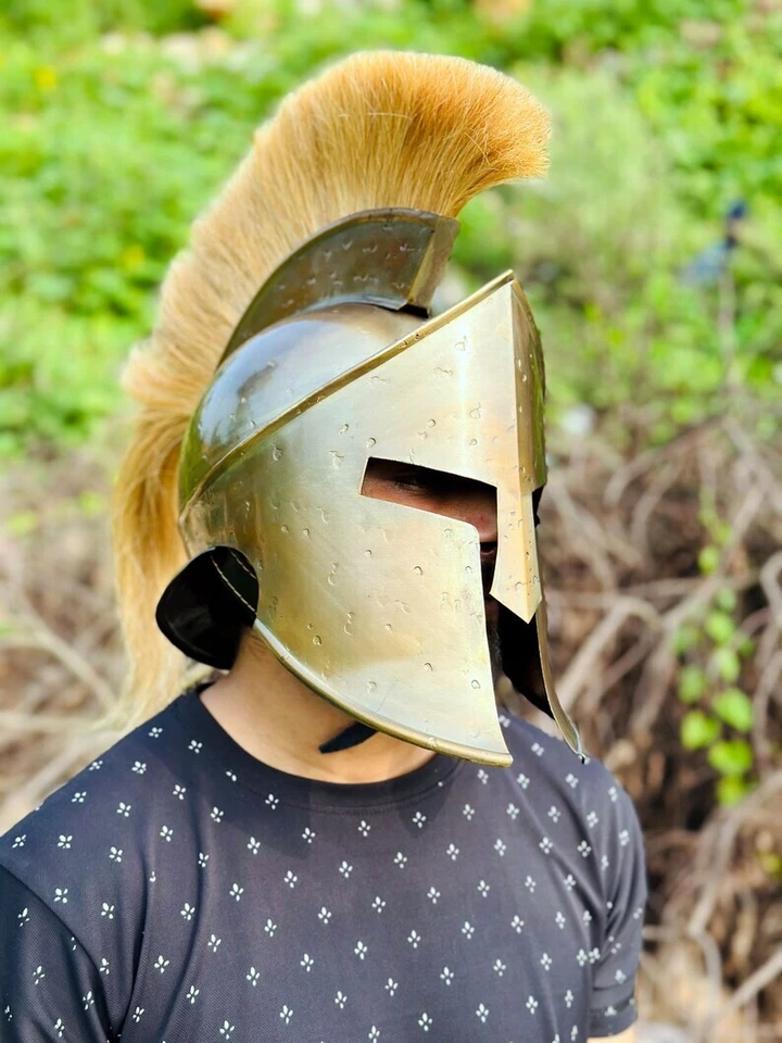 Spartan 300 Película Casco Batalla Daño Gran Rey Leónidas Decoración Artículo Foto 4 de 4