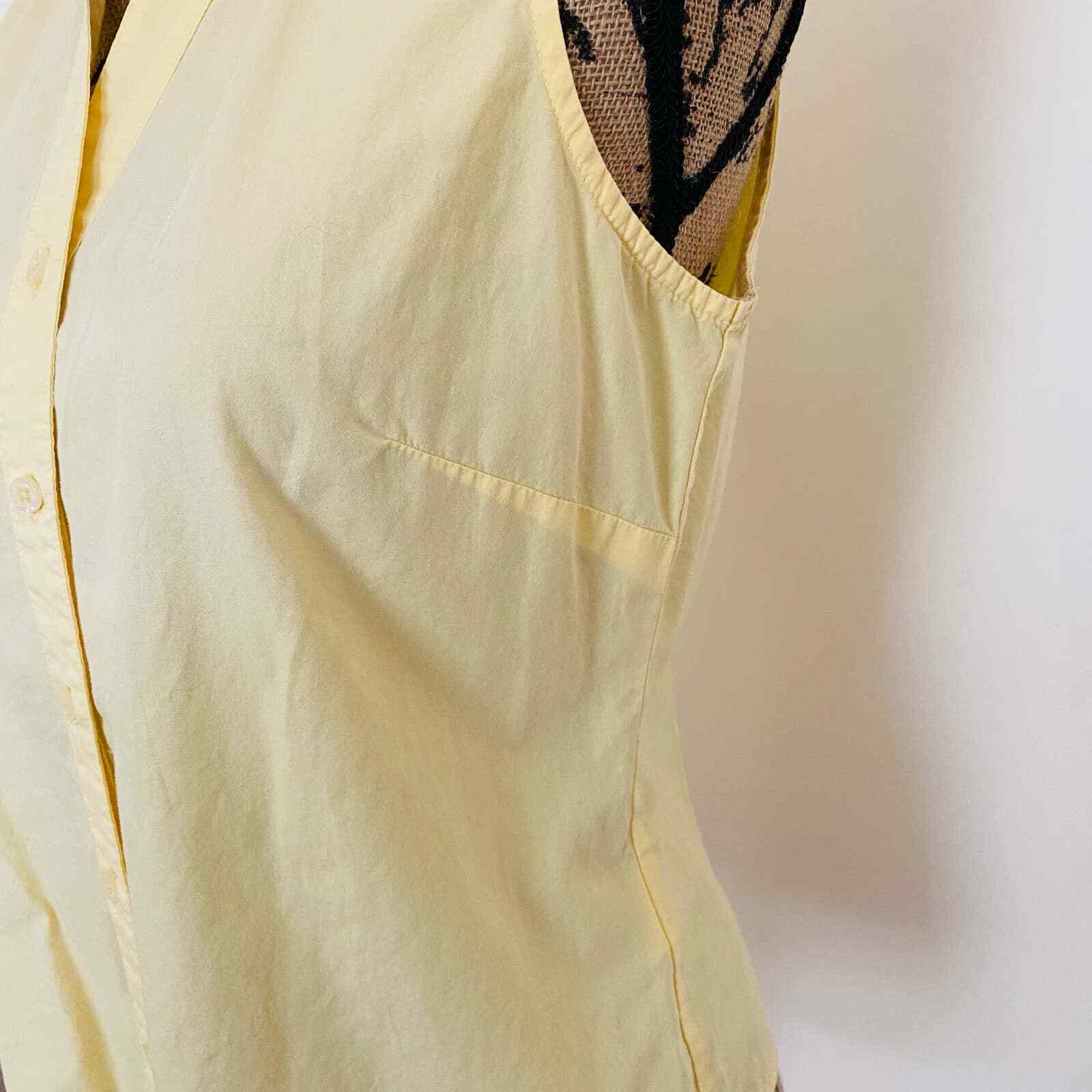 Basic Editions Soft Yellow 100% Cotton Fitted Sle… - image 2