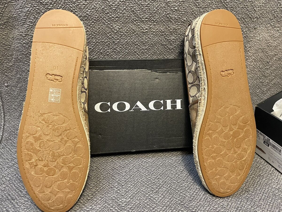 COACH CODI Espadrille In Signature Jacquard Khaki/Saddleback COACH CODI Espadrille In Signature Jacquard Khaki/Saddleback