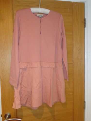 Massimo Dutti pink long sleeved dress size 13-14 new with tags - Picture 1 of 4