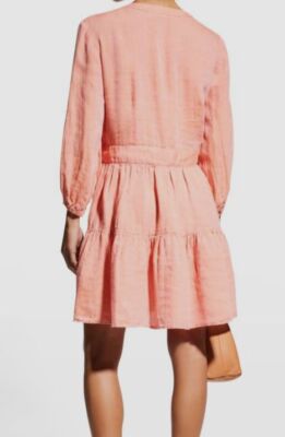 $305 Finley Women's Pink Washed Linen Mia Dress Dusty Rose Dress Size M |  eBay