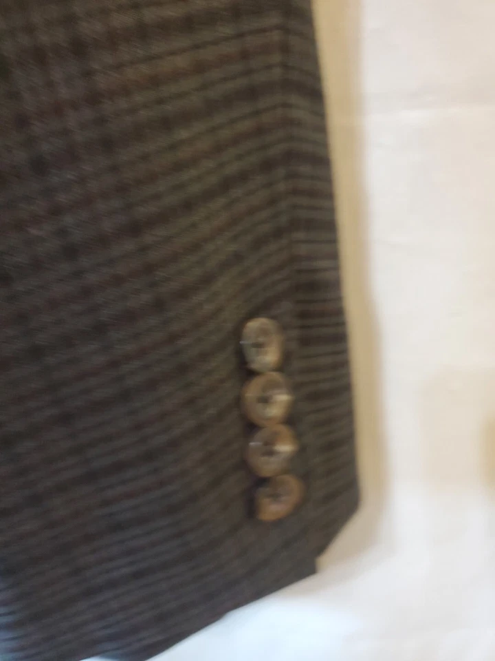 Abrigo Blazer Deportivo Hickey Freeman Traveler Etiqueta Dorada 100% Lana Cuadros 42 Corto Foto 3 de 4