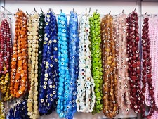 20 Pcs Lampwork Glass Evil Eye Beads Hand Made Evil Eye 14mm Glass Beads Turkish