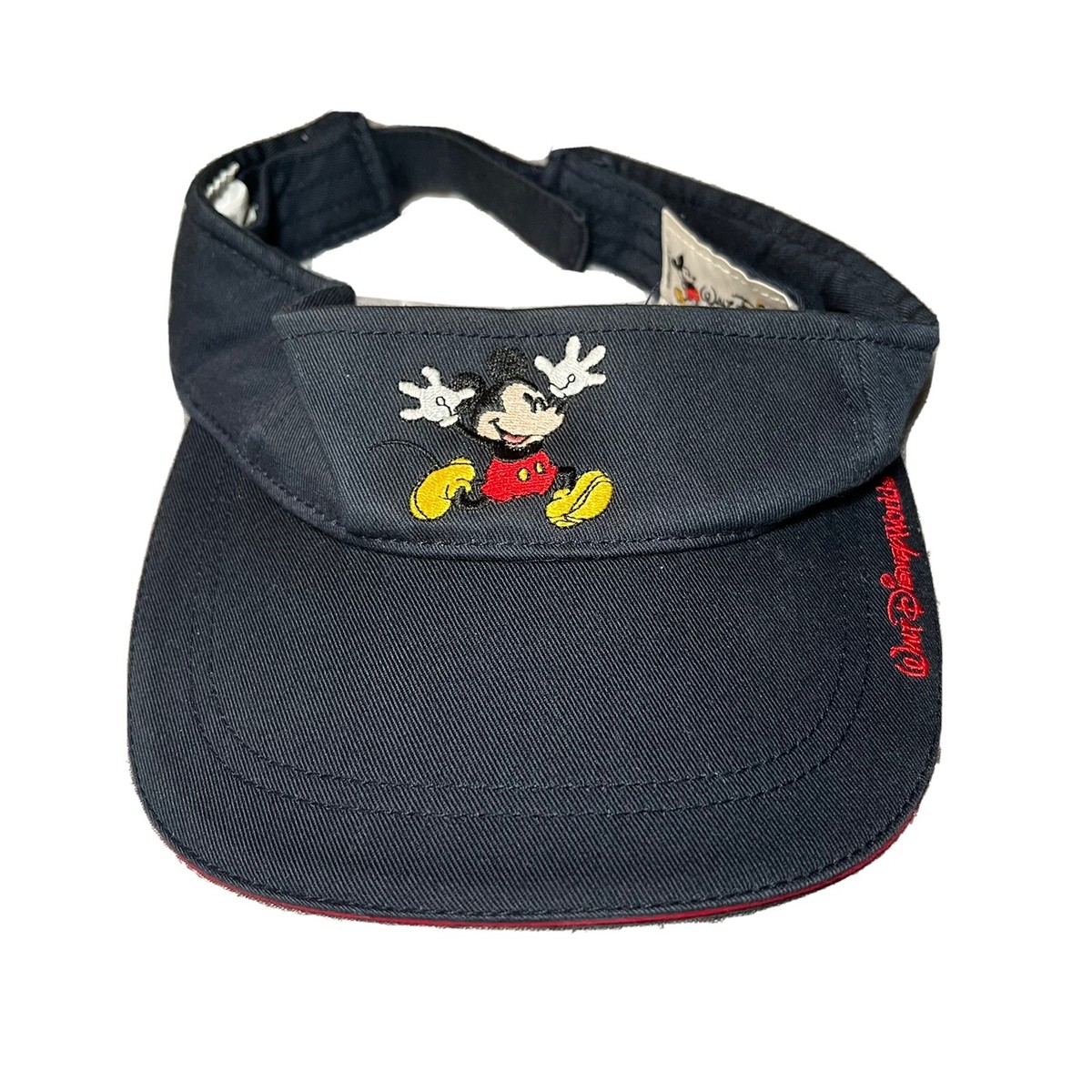 Disney character fashions vintage Mickey hat visor cap small Vintage Mickey Mouse Visor Hat Cap Strapback Logo Adjustable  main image 3