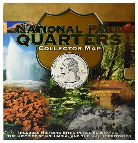 2010-2021 National Park Quarters Collectors Map - Picture 1 of 2