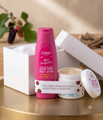 Cosmo Glow White Skin Perfector Lotion & Lightening Body Cream Set Niacinamide