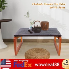 Flodable Wooden Folding Coffee Table Laptop Low Tea Table Tea Picnic Table