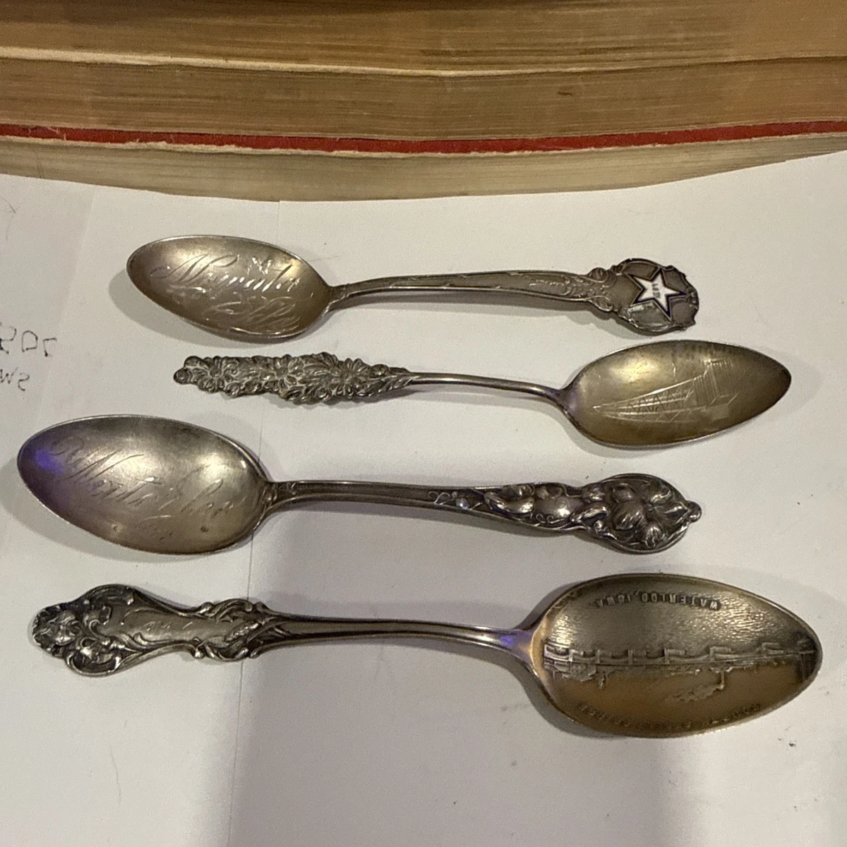 25+ 1900-1940 Antique US Sterling Silver Souvenir Spoons for sale