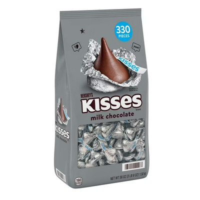 Hershey's Kisses Milk Chocolate Candy 56 oz 330 Count Gluten Free Bulk Party Sna