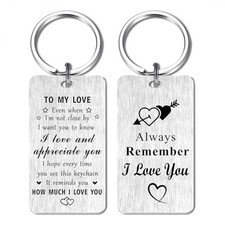 Love Gifts Valentines Day Keychain for Him Her, I Love You Gifts for Men