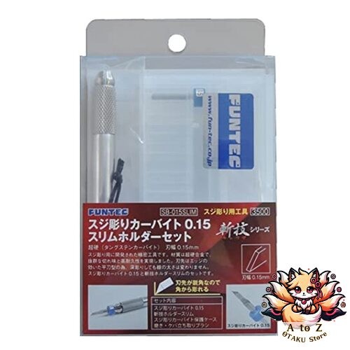 NEU Funtec Zan-Gi Serie Schnitzen Hartmetall 0,15 Slim Halter Set Werkzeug fü...