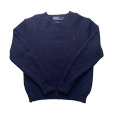Polo Ralph Lauren Navy Blue Sweater Pony Embroidery Boy  s Small SZ 8 Cotton Wool