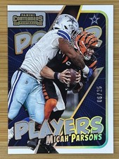Gold #/25 🔥 2022 Panini Contenders - Power Players Micah Parsons #PWR-MPA
