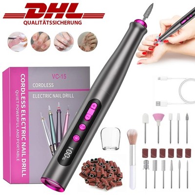 35000 U/Min Nail Drill Machine Elektrische Nagelfräser Maniküre Pediküre Set DHL
