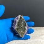 Calcite on Amethyst Crystal Cluster Mineral Specimen ZWF-5 — photo 7