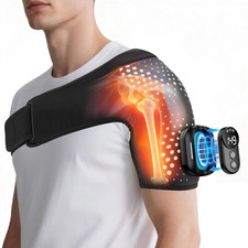 Cordless Shoulder Heating Pad with Magnetic Detachable Remote   Heated Shoulder