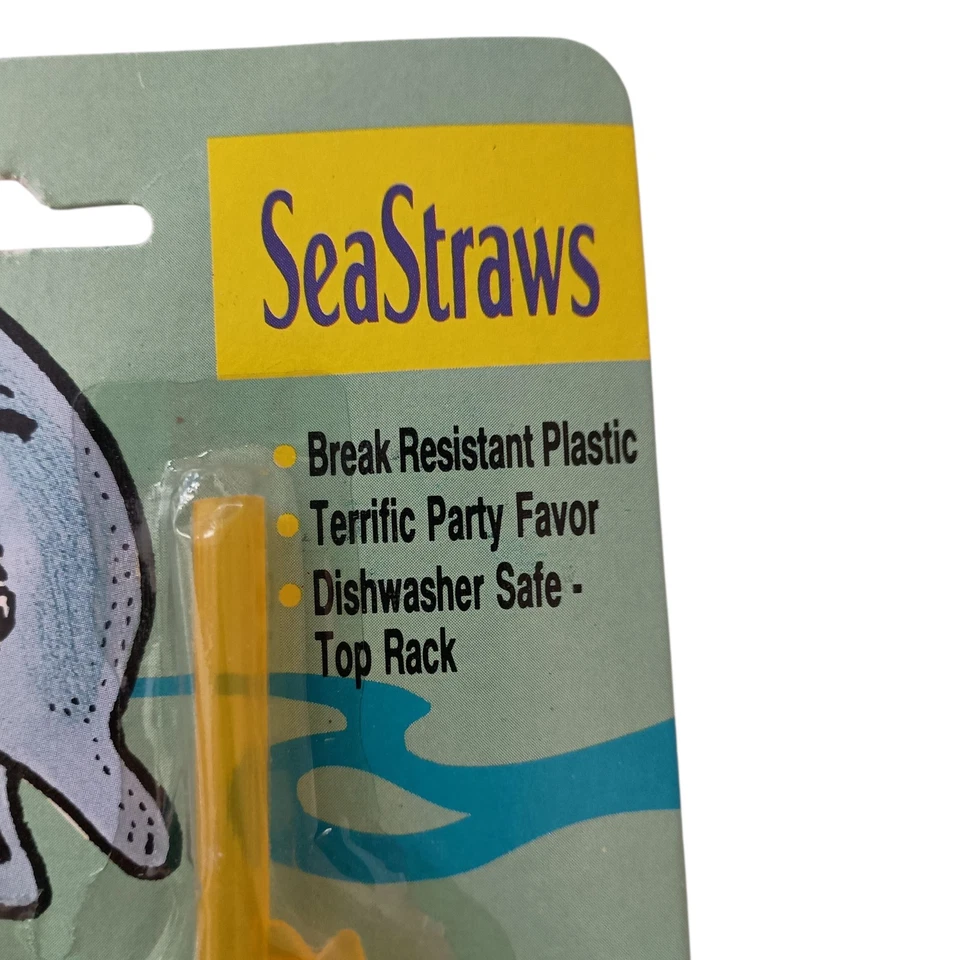 14 Kidsware Animal Straws Seastraws Dolphin Seahorse Vintage 1992 Reusable Party - Image 4 of 4