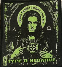 Type O Negative - Jesus Christ Looks Like Me 3.5 x 4" Woven Patch Peter Steele