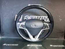 HYUNDAI VELOSTER STEERING WHEEL STANDARD LEATHER, BLACK, W/ PADDLE SHIFT & C