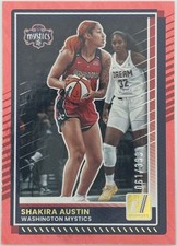 2025-26 Donruss WNBA Shakira Austin /399 Washington Mystics #22 Red Lava