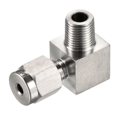Brass Elbow Compression Tube Fitting 1/8PT x 1/8'' Tube OD Coupling Adapter