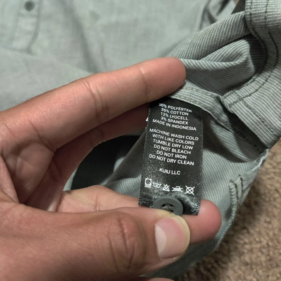 Kuiu Button Up Casual Short Sleeve Shirt Mens Size M Blue Gray Excellent Shape - Image 4 of 4