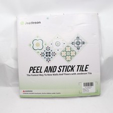 10-Pk Jeedeson Peel and Stick Backsplash Wall Tile Black White 12" x 12"