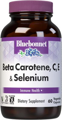Beta Carotene C and E plus Selenium Vegetarian Capsules, 60 Count