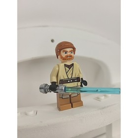 Lego Star Wars Minifigure Jedi Obi-Wan Kenobi w/ Lightsaber 75012 sw0449