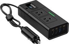 Inversor de corriente para coche de 200W, convertidor de 12V DC a 110V AC