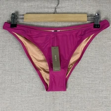 J Crew High-leg Bikini Bottom Radiant Fuchsia Pink Womens M Swim NWT BP209