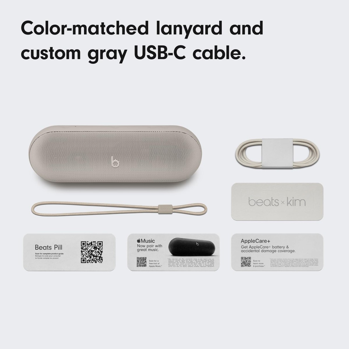 Beats Pill x Kim Kardashian Wireless Bluetooth Speaker (Light Gray