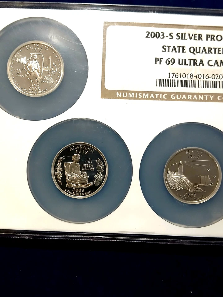 2003-S SILVER PROOF SET STATE QUARTERS NGC ~ PF 69 ULTRA CAMEO~ NICE! - Image 2 of 4