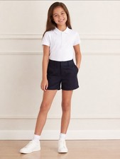 K-12 Gear Girls Navy School Uniform Shorts Size 5 NWT Wrinkle Resistant...