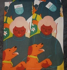 Dog Lover Large Kitchen Tea Towels. Luxury Danica Jubilee. 18x26 Set Of 2. 