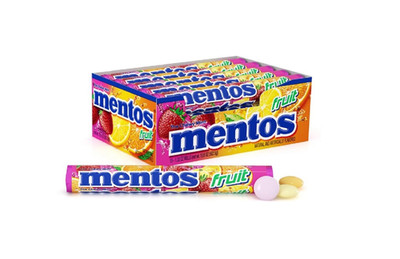 Mentos Chewy Candy (Assorted Fruit) 14 Pieces Per Roll, 15 Count Party Pack