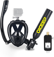 Mini Scuba Tank with Sub-Mask, 0.5L Portable Diving Lung Tank with Refill Adapte