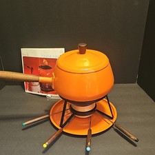 Gourmet International Orange Aluminum Fondue ...