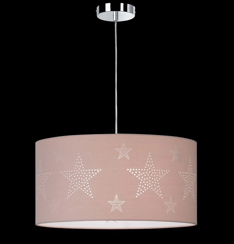 Honsel Stella Hänge-/Pendelleuchte 1xE27 max. 57W/230V Stoff Sterndekor Ø50cm - Bild 1 von 1